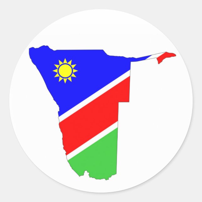 Sticker Rond symbole de la forme du drapeau du pays de la namib (Devant)