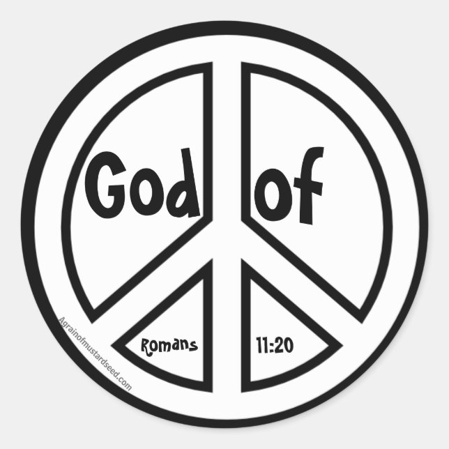 Sticker Rond Symbole de la paix (Devant)