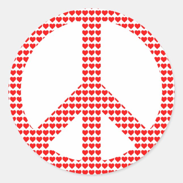Sticker Rond Symbole de la paix (Devant)