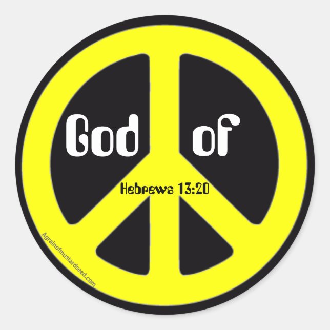 Sticker Rond Symbole de la paix (Devant)