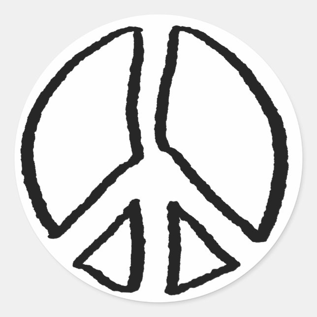 STICKER ROND SYMBOLE DE LA PAIX (Devant)