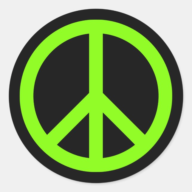 Sticker Rond Symbole de la paix Chartreuse (Devant)
