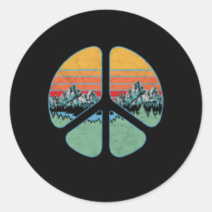 Sticker Rond Symbole de la paix extérieure Nature