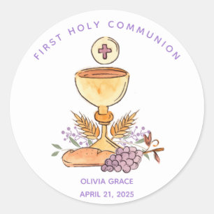 Sticker Rond Symbole de la première communion