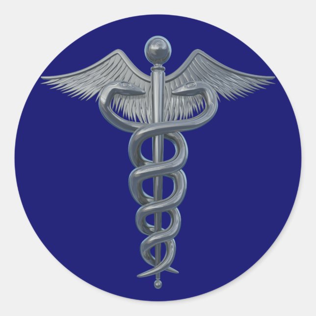 Sticker Rond Symbole de la profession Médicale (Devant)