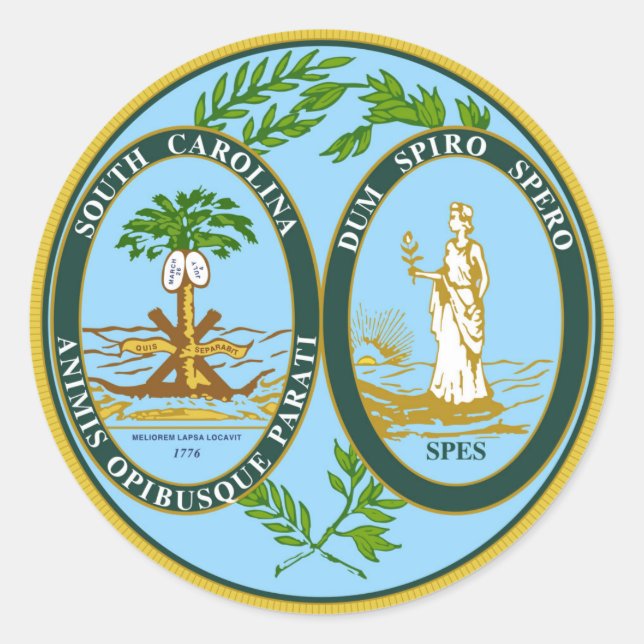 Sticker Rond Symbole de la république d'Amérique du Sceau de l' (Devant)