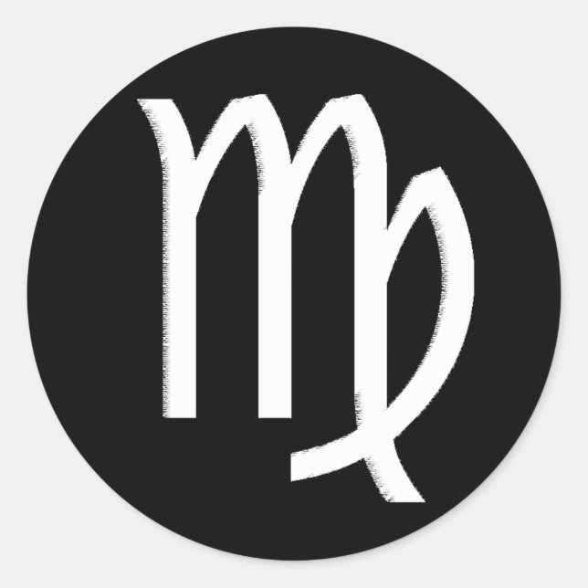 Sticker Rond Symbole de la Virgo (Devant)