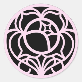 Sticker Rond Symbole de l'anneau de la crête Rose d'Utena
