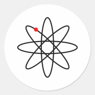 Sticker Rond Symbole de l'Atom par zizudesign