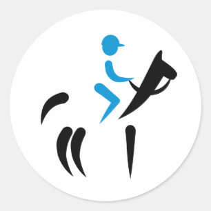 Sticker Rond Symbole de l'équitation