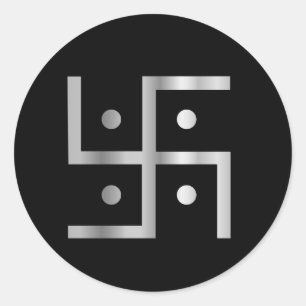 Sticker Rond Symbole de l'hindouisme Swastika