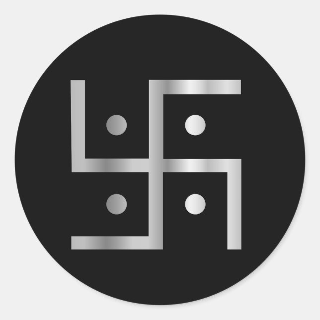 Sticker Rond Symbole de l'hindouisme Swastika (Devant)