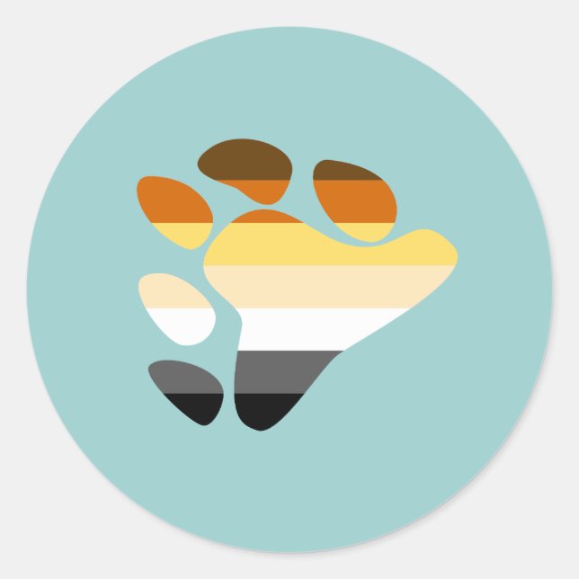 Sticker Rond Symbole de l'ours (Devant)