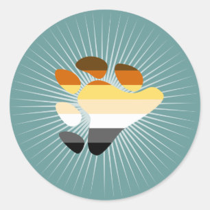 Sticker Rond Symbole de l'ours