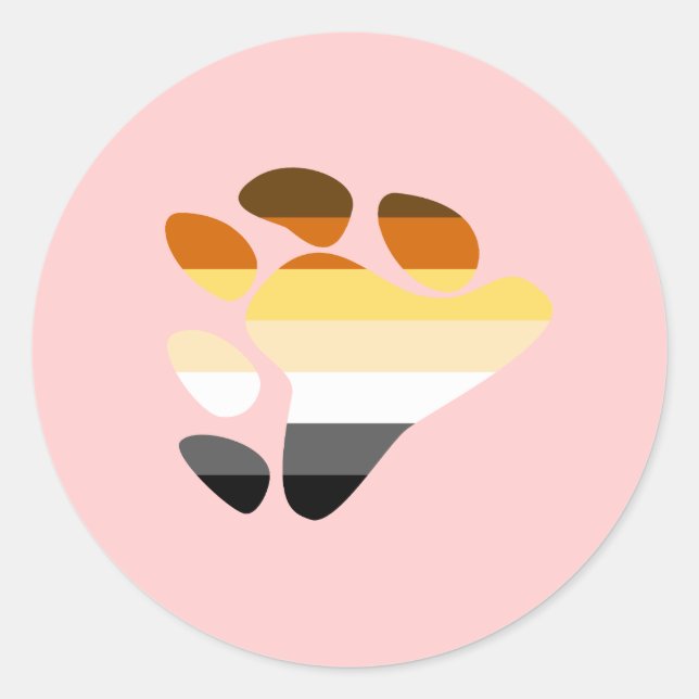 Sticker Rond Symbole de l'ours (Devant)