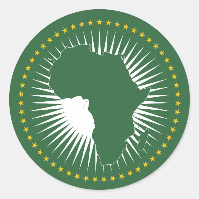 Sticker Rond Symbole de l'Union africaine (Devant)