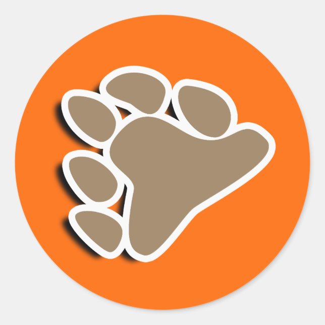 STICKER ROND SYMBOLE DE PAGE D'OURS 3D (Devant)