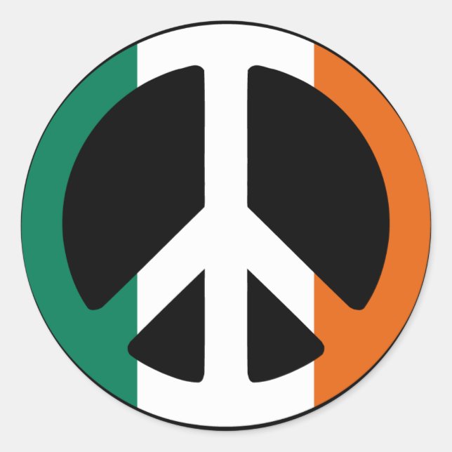 Sticker Rond SYMBOLE DE PAIX D'Irlande (Devant)