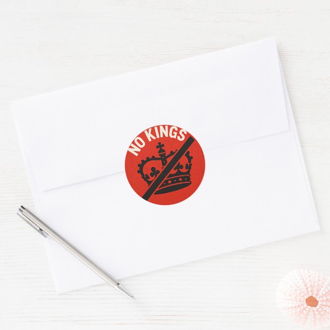 Sticker Rond Symbole de protestation contre les rois (Créateur téléchargé)
