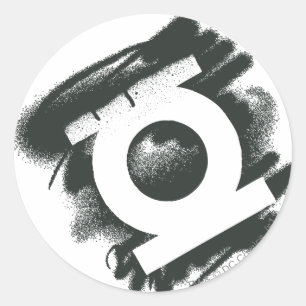 Sticker Rond Symbole de pulvérisation de lanterne verte