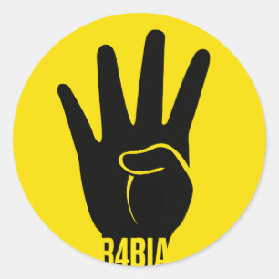 Sticker Rond Symbole de R4BIA de T-shirt de liberté
