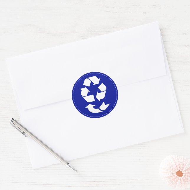 Sticker Rond Symbole de recyclage de 4 R (Enveloppe)