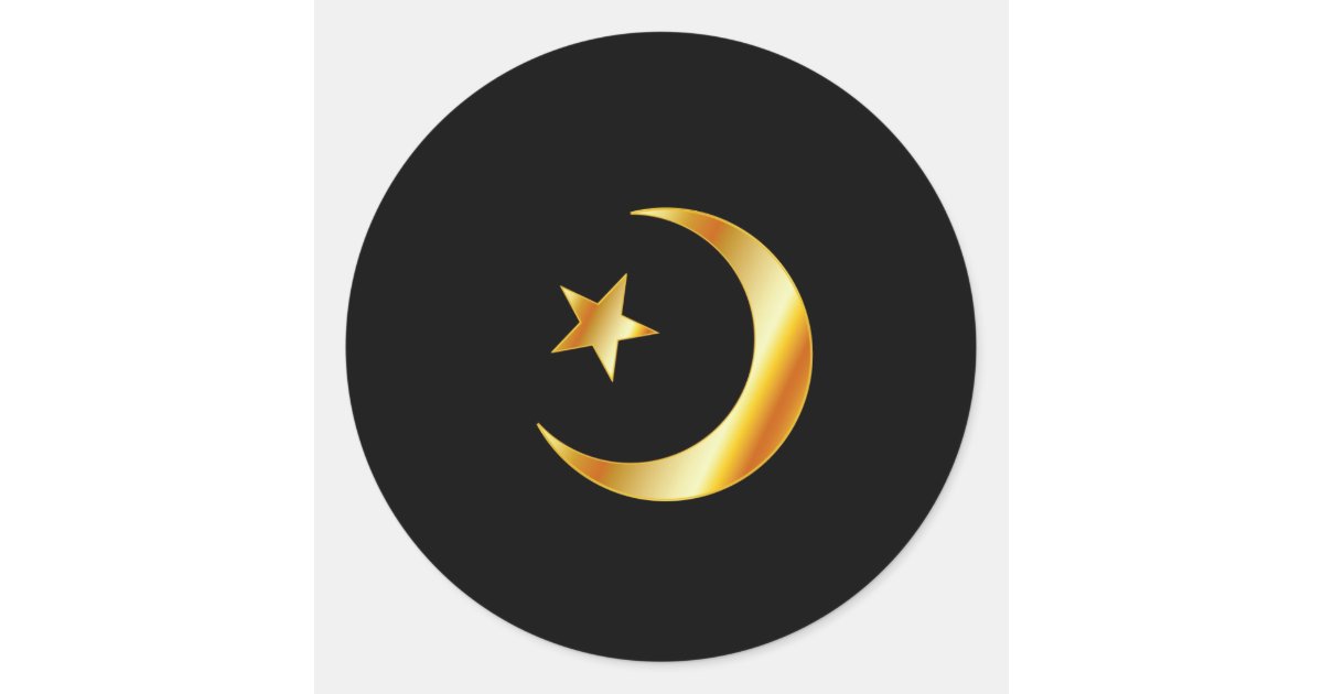 Sticker Rond Symbole  de  religion de  l Islam  Zazzle fr