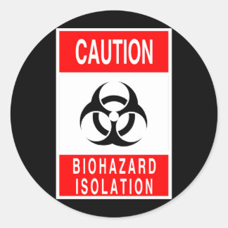 Sticker Rond Symbole de risque biologique