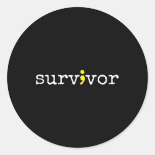 Sticker Rond Symbole de soutien à la sensibilisation au suicide