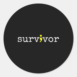 Sticker Rond Symbole de soutien à la sensibilisation au suicide