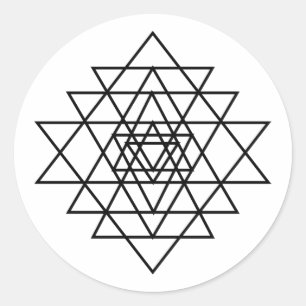 Sticker Rond Symbole de Sri Yantra -