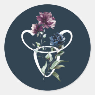 Sticker Rond Symbole de Taurus Zodiac