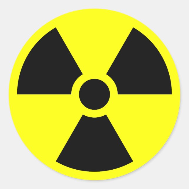 Sticker Rond Symbole de trèfle de rayonnement (Devant)