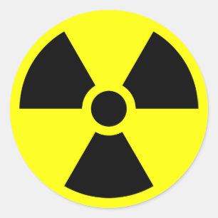 Sticker Rond Symbole de trèfle de rayonnement