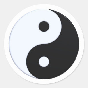 Sticker Rond symbole de Yin-Yang