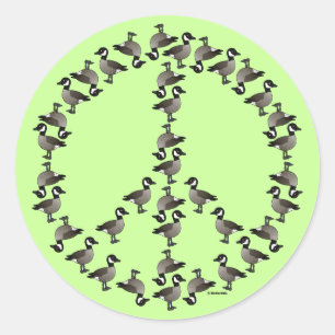 Sticker Rond Symbole des oies