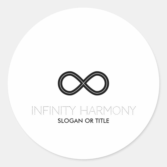 Sticker Rond Symbole d'harmonie d'infini (Devant)