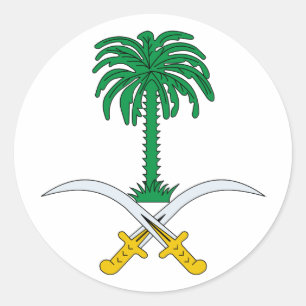 Sticker Rond Symbole d'Héraldry de l'Arabie Saoudite