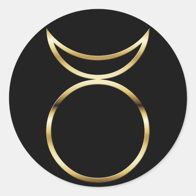 Sticker Rond Symbole Dieu de la Corne de l'païen tombé (Devant)