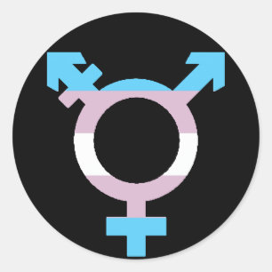 Sticker Rond Symbole d'indicateur de trans