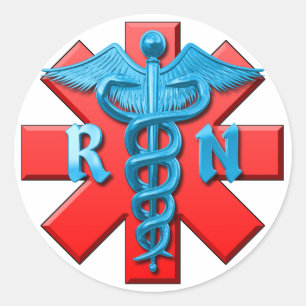 Sticker Rond Symbole d'infirmière autorisée