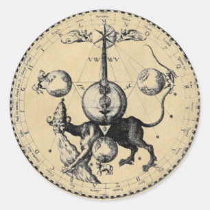 Sticker Rond SYMBOLE DRAWON DE Kabbalah