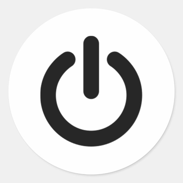 Sticker Rond Symbole du bouton d'alimentation (Devant)
