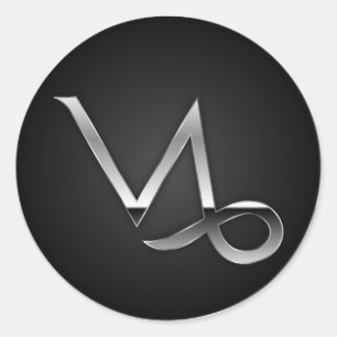Sticker Rond Symbole du Capricorne - Zodiac