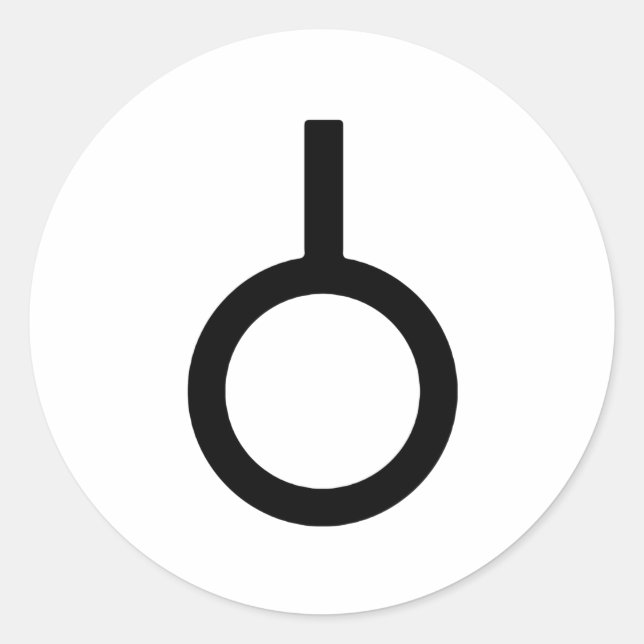 Sticker Rond Symbole du genre neutrois (Devant)