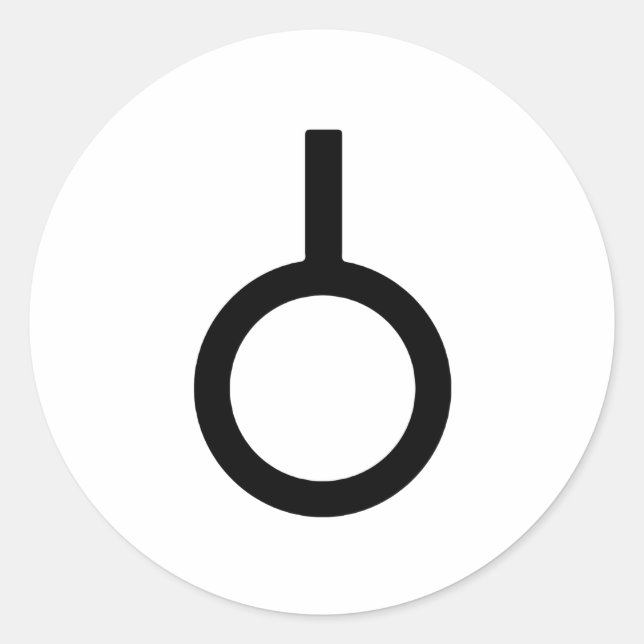 Sticker Rond Symbole du genre neutrois (Devant)