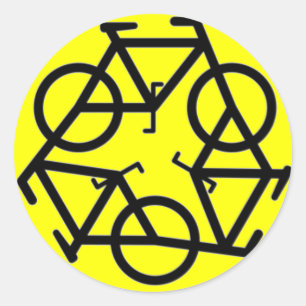 Sticker Rond Symbole du logo du vélo