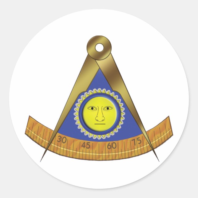 STICKER ROND SYMBOLE DU MAÎTRE PASSÉ (Devant)