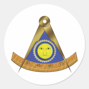 STICKER ROND SYMBOLE DU MAÎTRE PASSÉ