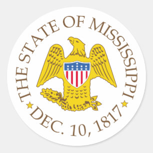 Sticker Rond Symbole du Mississippi